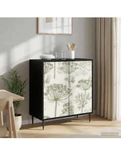 Credenza GOTHA Rovere Nero 69 x 33 x 76 cm Legno ingegnerizzato
