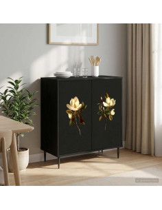 Credenza BREMEN Rovere Nero 69 x 33 x 76 cm