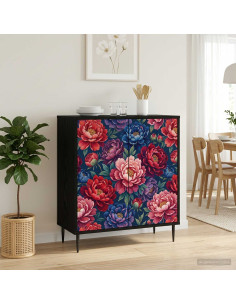 Credenza AACHEN Rovere Nero 69 x 33 x 76 cm