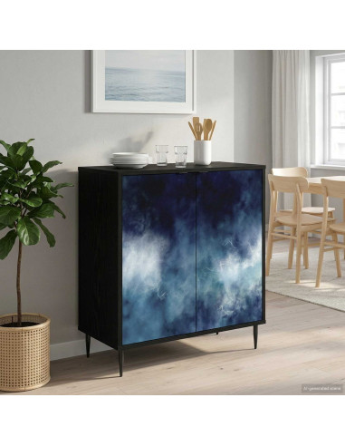 Credenza RAALTE Rovere Nero 69 x 33 x 76 cm