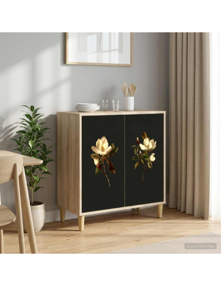 Credenza BREMEN Sonoma 69 x 33 x 75 cm Legno ingegnerizzato