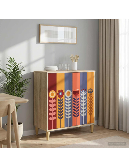 Credenza ESSEN Sonoma 69 x 33 x 75 cm Legno ingegnerizzato