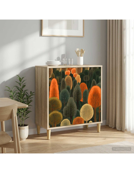 Credenza ZAANDAM Sonoma 69 x 33 x 75 cm Legno ingegnerizzato