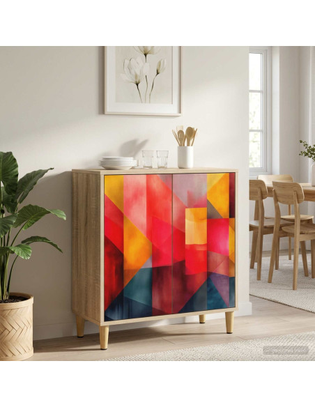 Credenza HEESCH Sonoma 69 x 33 x 75 cm Legno ingegnerizzato