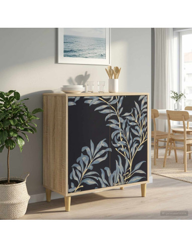 Credenza DOKKUM Sonoma 69 x 33 x 75 cm Legno ingegnerizzato