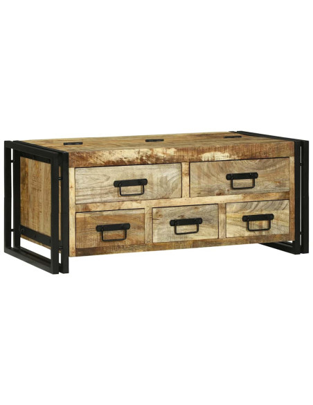 Tavolino da salotto Marrone Legno di mango massello