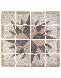 Piastrelle a mosaico con motivo vento Multicolore 120 x 120 cm 2