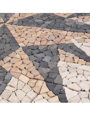 Piastrelle a mosaico con motivo vento Multicolore 120 x 120 cm