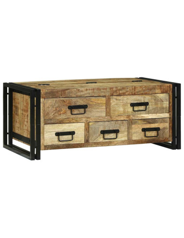 Tavolino da salotto Marrone Legno di mango massello