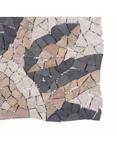 Piastrelle Mosaico Motivo Sole Multicolore 120 x 120 cm Marmo