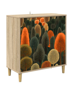 Credenza ZAANDAM Sonoma 69 x 33 x 75 cm Legno ingegnerizzato 2