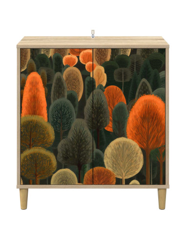 Credenza ZAANDAM Sonoma 69 x 33 x 75 cm Legno ingegnerizzato