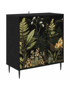 Credenza RHENEN Rovere Nero 69 x 33 x 76 cm 2