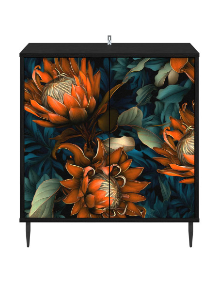 Credenza LOCHEM Rovere Nero 69 x 33 x 76 cm