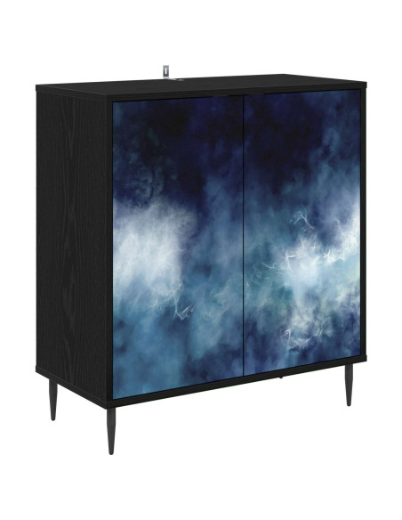 Credenza RAALTE Rovere Nero 69 x 33 x 76 cm