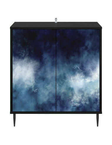 Credenza RAALTE Rovere Nero 69 x 33 x 76 cm