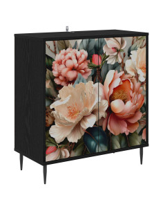 Credenza BORNE Rovere Nero 69 x 33 x 76 cm Legno ingegnerizzato 2
