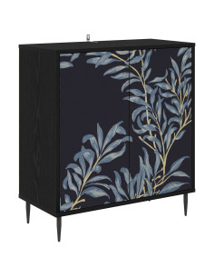 Credenza DOKKUM Rovere Nero 69 x 33 x 76 cm 2