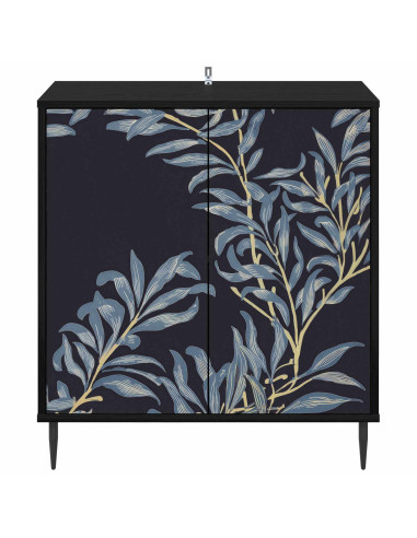Credenza DOKKUM Rovere Nero 69 x 33 x 76 cm