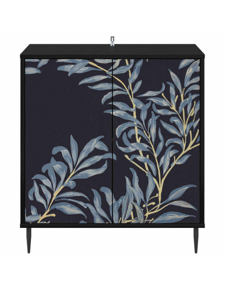 Credenza DOKKUM Rovere Nero 69 x 33 x 76 cm