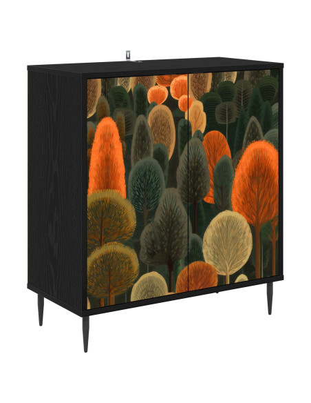 Credenza ZAANDAM Rovere Nero 69 x 33 x 76 cm