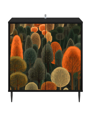 Credenza ZAANDAM Rovere Nero 69 x 33 x 76 cm