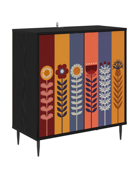 Credenza ESSEN Rovere Nero 69 x 33 x 76 cm Legno ingegnerizzato