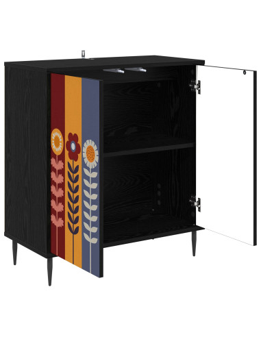Credenza ESSEN Rovere Nero 69 x 33 x 76 cm Legno ingegnerizzato