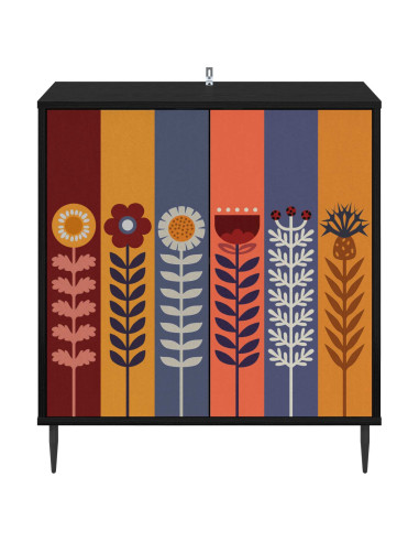 Credenza ESSEN Rovere Nero 69 x 33 x 76 cm Legno ingegnerizzato