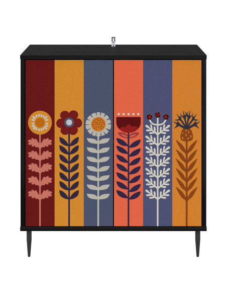 Credenza ESSEN Rovere Nero 69 x 33 x 76 cm Legno ingegnerizzato