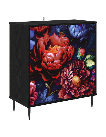 Credenza KIEL Rovere Nero 69 x 33 x 76 cm Legno ingegnerizzato