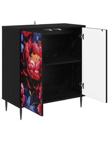 Credenza KIEL Rovere Nero 69 x 33 x 76 cm Legno ingegnerizzato