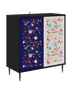 Credenza MAINZ Rovere Nero 69 x 33 x 76 cm Legno ingegnerizzato 2