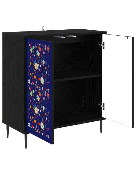 Credenza MAINZ Rovere Nero 69 x 33 x 76 cm Legno ingegnerizzato