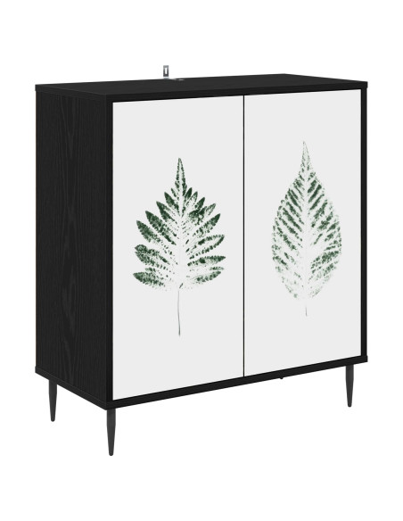Credenza HANAU Rovere Nero 69 x 33 x 76 cm Legno ingegnerizzato