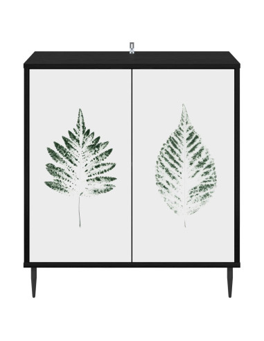 Credenza HANAU Rovere Nero 69 x 33 x 76 cm Legno ingegnerizzato