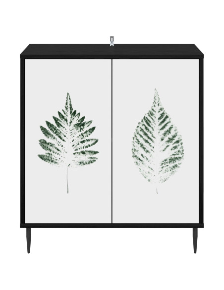 Credenza HANAU Rovere Nero 69 x 33 x 76 cm Legno ingegnerizzato