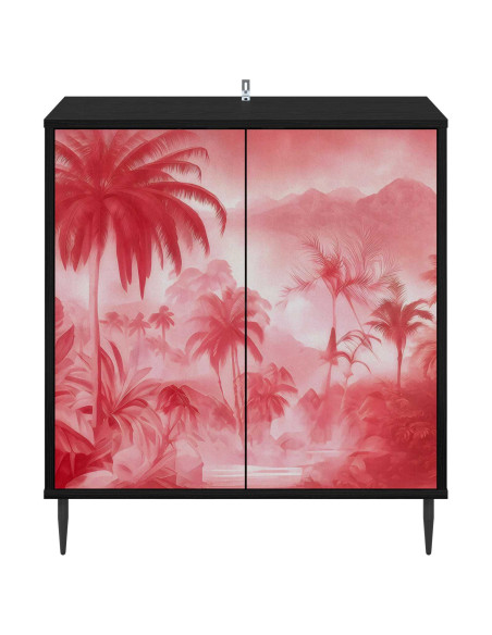 Credenza AACHEN Rovere Nero 69 x 33 x 76 cm