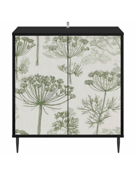 Credenza GOTHA Rovere Nero 69 x 33 x 76 cm Legno ingegnerizzato