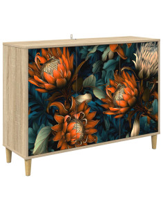 Credenza LOCHEM Sonoma 102 x 33 x 75 cm Legno ingegnerizzato 2