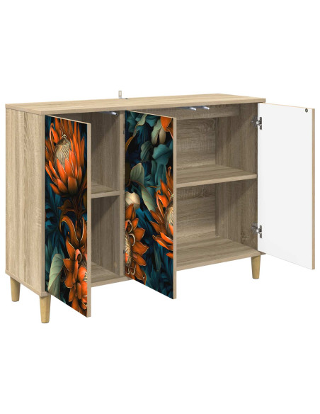 Credenza LOCHEM Sonoma 102 x 33 x 75 cm Legno ingegnerizzato