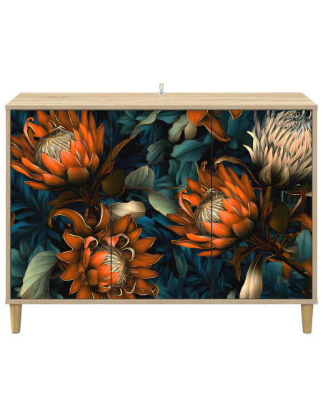 Credenza LOCHEM Sonoma 102 x 33 x 75 cm Legno ingegnerizzato