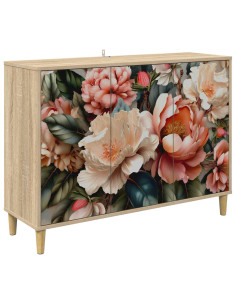 Credenza BORNE Sonoma 102 x 33 x 75 cm Legno ingegnerizzato 2