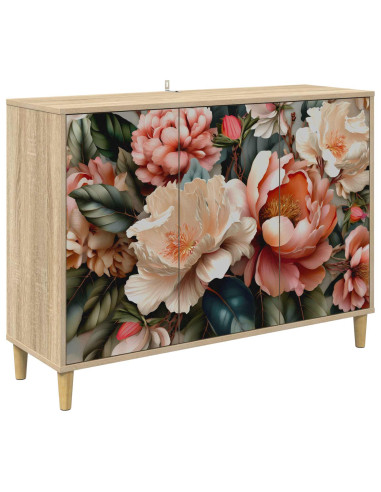 Credenza BORNE Sonoma 102 x 33 x 75 cm Legno ingegnerizzato
