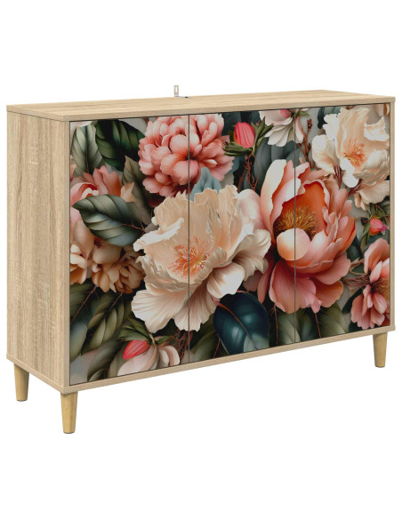 Credenza BORNE Sonoma 102 x 33 x 75 cm Legno ingegnerizzato