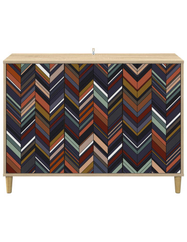 Credenza OMMEN Sonoma 102 x 33 x 75 cm Legno ingegnerizzato