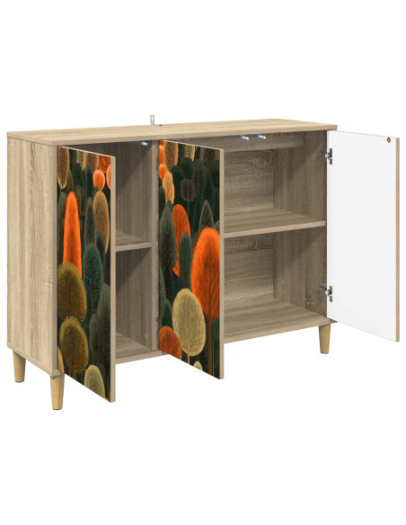 Credenza ZAANDAM Sonoma 102 x 33 x 75 cm Legno ingegnerizzato