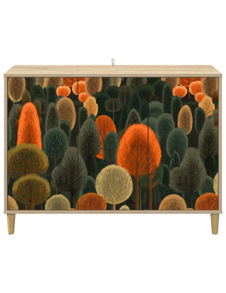 Credenza ZAANDAM Sonoma 102 x 33 x 75 cm Legno ingegnerizzato