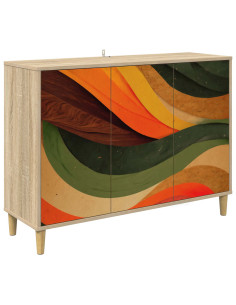 Credenza BONN Sonoma 102 x 33 x 75 cm Legno ingegnerizzato 2