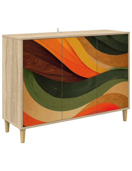 Credenza BONN Sonoma 102 x 33 x 75 cm Legno ingegnerizzato